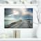 Designart - Vintage Pathway into the Ocean - Sea Bridge Canvas Art Print